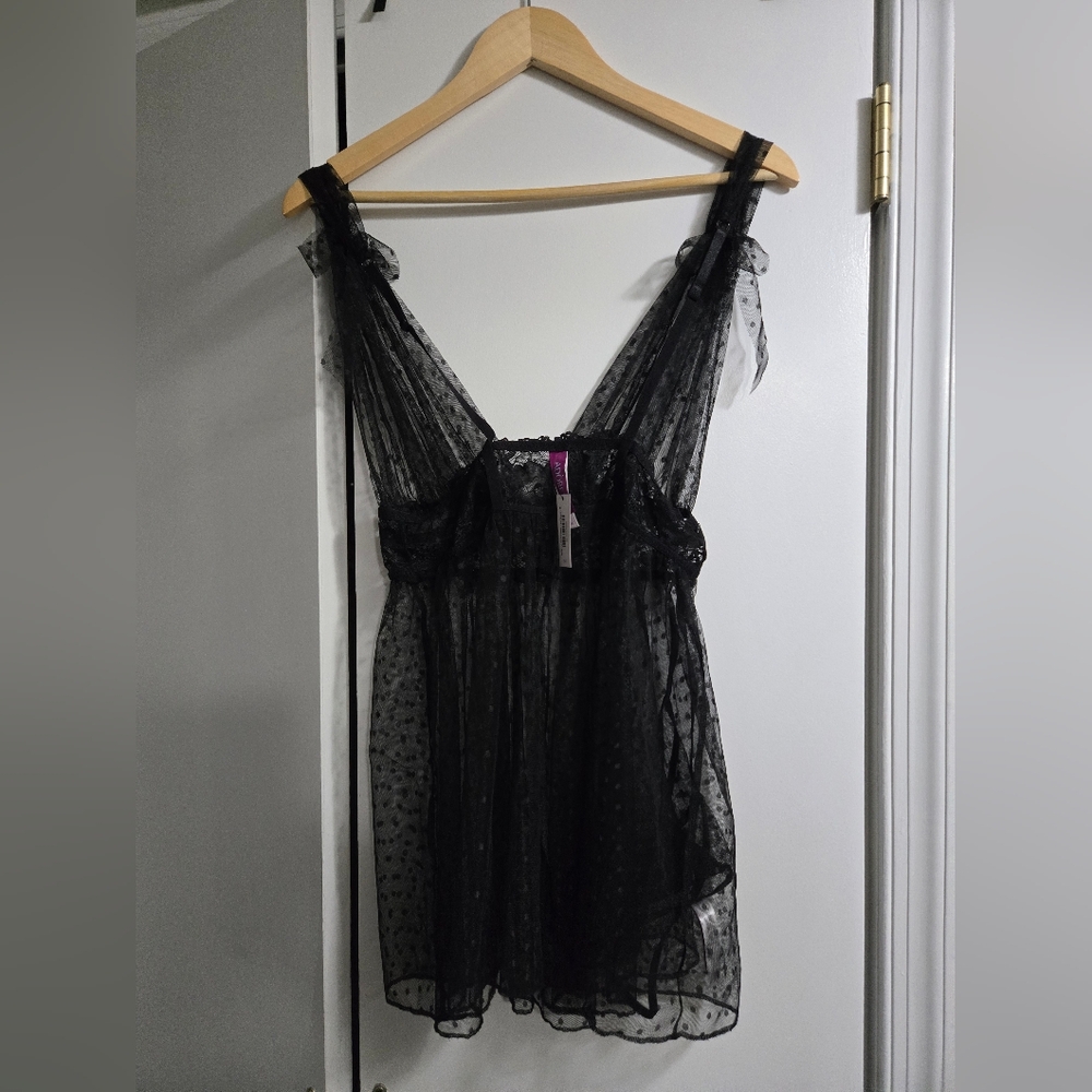 Adore Me Black Lace Chemise Intimates Sleepwear